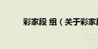 彩家段 組(關于彩家段 組介紹)