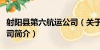 射陽縣第六航運公司(關于射陽縣第六航運公司簡介)