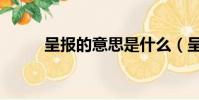 呈報的意思是什么(呈報的意思)