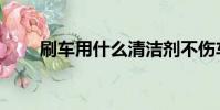 刷車用什么清潔劑不傷車漆(刷車)