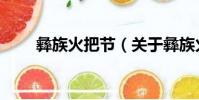 彝族火把節(關于彝族火把節介紹)