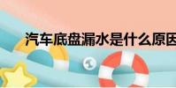 汽車底盤漏水是什么原因(汽車底盤)