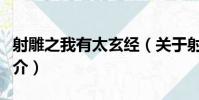 射雕之我有太玄經(關于射雕之我有太玄經簡介)