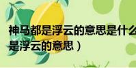 神馬都是浮云的意思是什么哥的傳說(神馬都是浮云的意思)