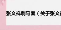 張文祥刺馬案(關于張文祥刺馬案介紹)