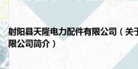 射陽縣天隆電力配件有限公司(關于射陽縣天隆電力配件有限公司簡介)