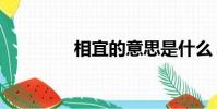 相宜的意思是什么(相宜)