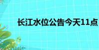 長江水位公告今天11點(長江水位)
