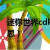 迷你世界cdkey是什么意思（cdkey是什么意思）