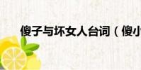 傻子與壞女人臺詞(傻小子與壞女人)