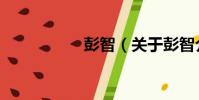 彭智(關于彭智介紹)