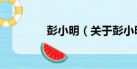彭小明(關于彭小明介紹)