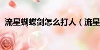 流星蝴蝶劍怎么打人(流星蝴蝶劍怎么t人)