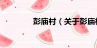 彭廟村(關于彭廟村介紹)