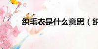 織毛衣是什么意思(織毛衣歌詞)