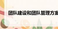 團隊建設和團隊管理方案(團隊建設)