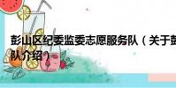 彭山區紀委監委志愿服務隊(關于彭山區紀委監委志愿服務隊介紹)