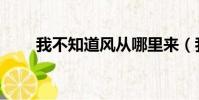 我不知道風從哪里來(我不知道風)