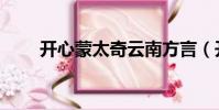開心蒙太奇云南方言(開心蒙太奇)