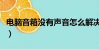 電腦音箱沒有聲音怎么解決(電腦音箱沒聲音)