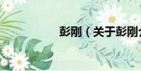 彭剛(關于彭剛介紹)