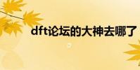 dft論壇的大神去哪了(dft論壇)