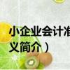 小企業會計準則釋義（關于小企業會計準則釋義簡介）