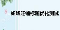 妞妞旺鋪標題優化測試(妞妞旺鋪)