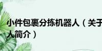 小件包裹分揀機器人(關于小件包裹分揀機器人簡介)