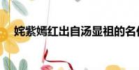 姹紫嫣紅出自湯顯祖的名作(姹紫嫣紅)