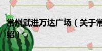 常州武進萬達廣場(關于常州武進萬達廣場介紹)
