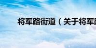 將軍路街道(關于將軍路街道簡介)
