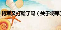 將軍又打臉了嗎(關于將軍又打臉了嗎簡介)