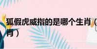 狐假虎威指的是哪個生肖(狐假虎威是什么生肖)