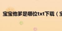 寶寶他爹是哪位txt下載(寶寶他爹是哪位)