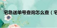 宅急送單號查詢怎么查(宅急送單號查詢)
