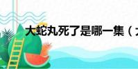 大蛇丸死了是哪一集(大蛇丸死了)