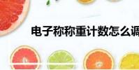 電子稱稱重計數怎么調(電子稱)