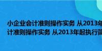 小企業會計準則操作實務 從2013年起執行(關于小企業會計準則操作實務 從2013年起執行簡介)