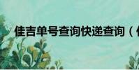 佳吉單號查詢快遞查詢(佳吉單號查詢)