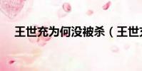 王世充為何沒被殺(王世充是怎么死的)