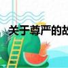 關于尊嚴的故事有哪些（關于尊嚴的故事）