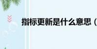 指標更新是什么意思(指標更新)