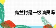 高蘭村是一級演員嗎(高蘭村)