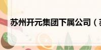 蘇州開元集團下屬公司(蘇州開元集團)