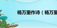 楊萬里作詩(楊萬里詩文集)