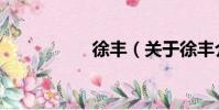 徐豐(關于徐豐介紹)