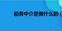 船務中介是做什么的(船務中介)