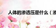 人體的滲透壓是什么(滲透壓是什么)