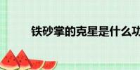 鐵砂掌的克星是什么功夫(鐵砂)